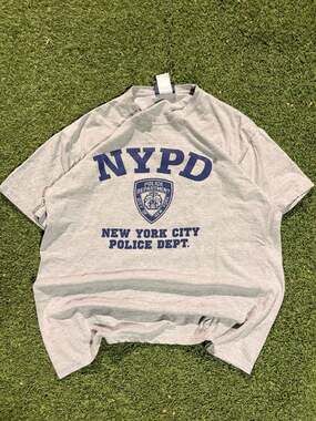 Officially Licensed NYPD Top of the Rock Gray Short Sleeve T-Shirt
